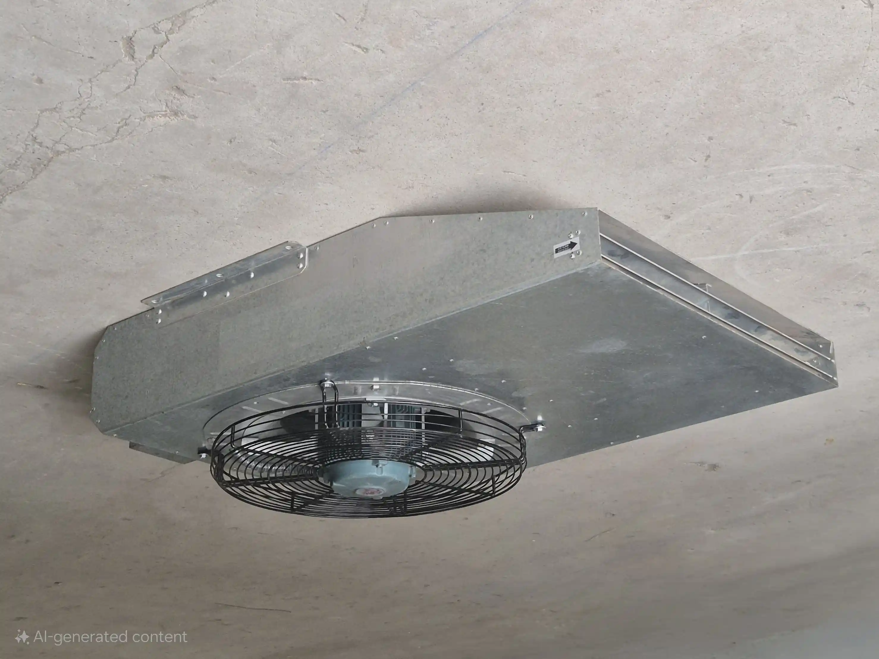 Installation of multiple centrifugal jet fans in a car park