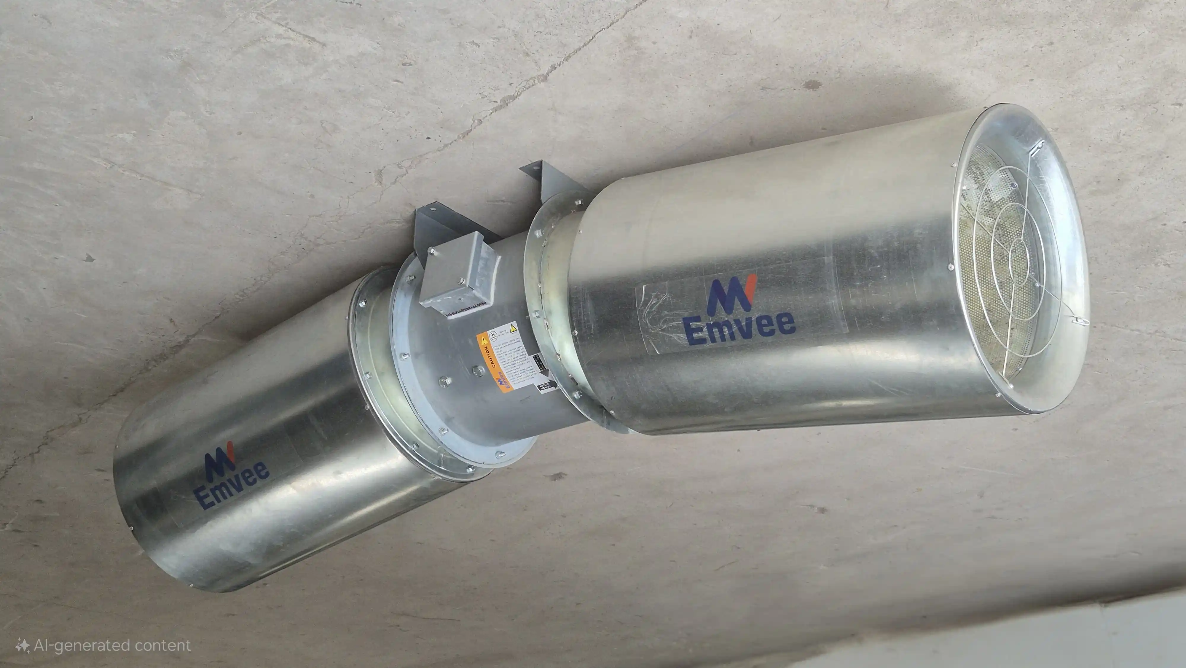 EMVEE Curved Jet Fan for low ceiling car parks